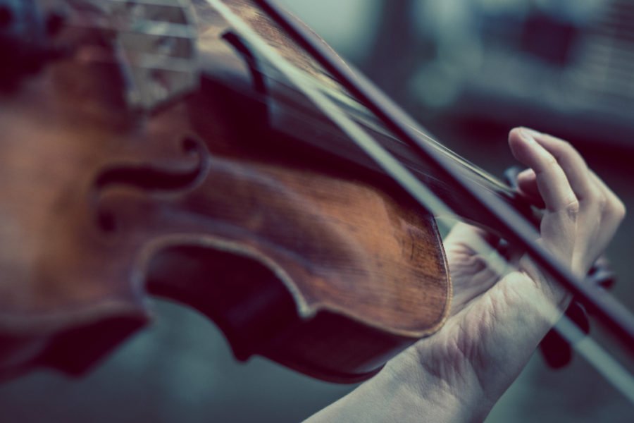 how to hold a violin bow