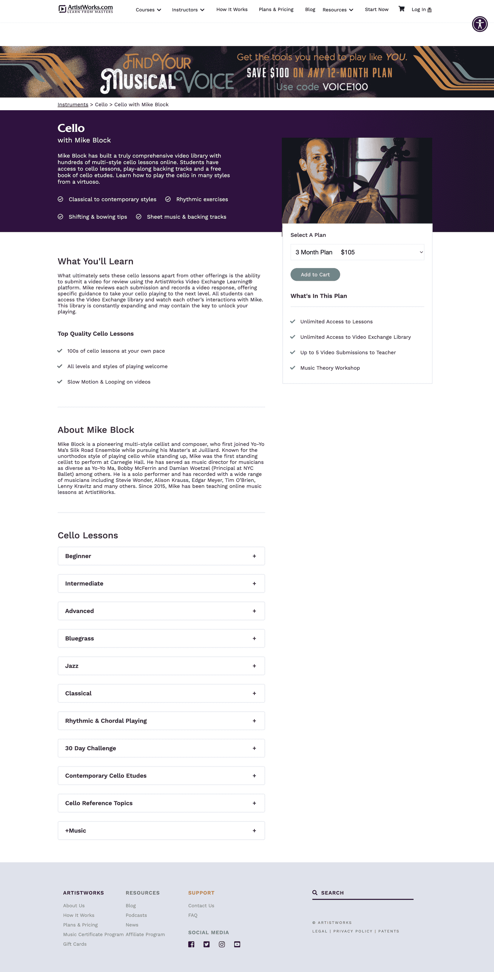 ArtistWorks Mike Block Cello Course